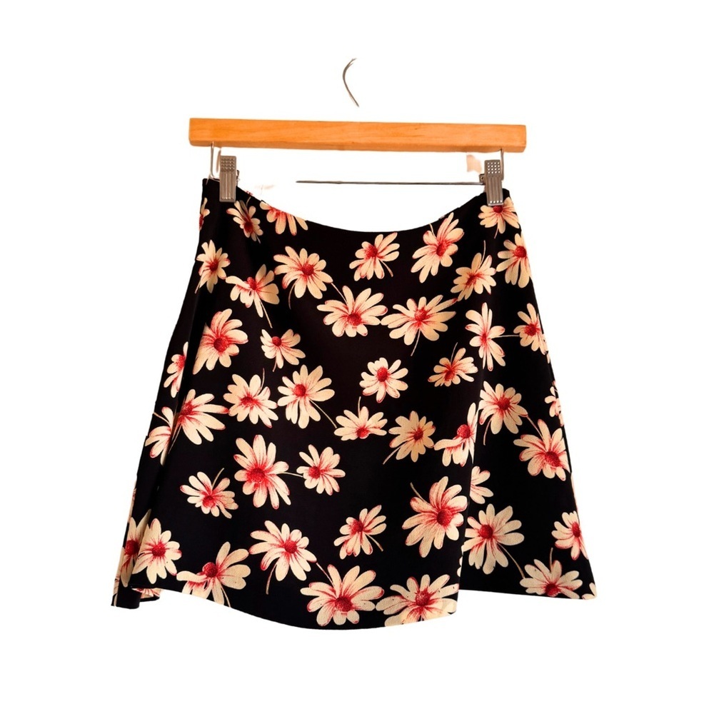 Vintage Rampage Black Floral Mini Skirt